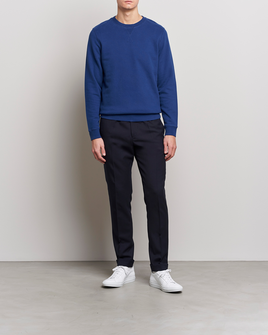 Mies | Puserot | Sunspel | Loopback Sweatshirt Space Blue