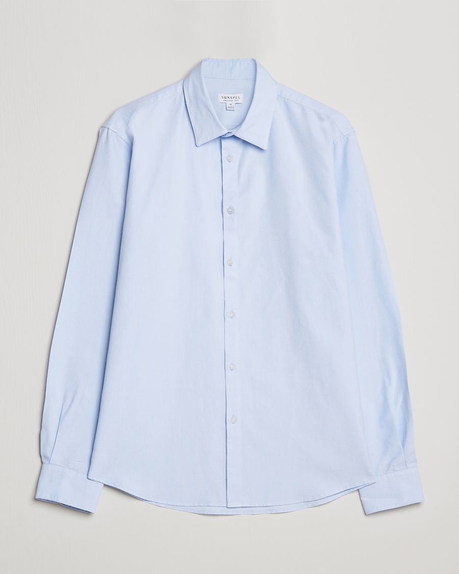 Mies |  | Sunspel | Casual Oxford Shirt Light Blue