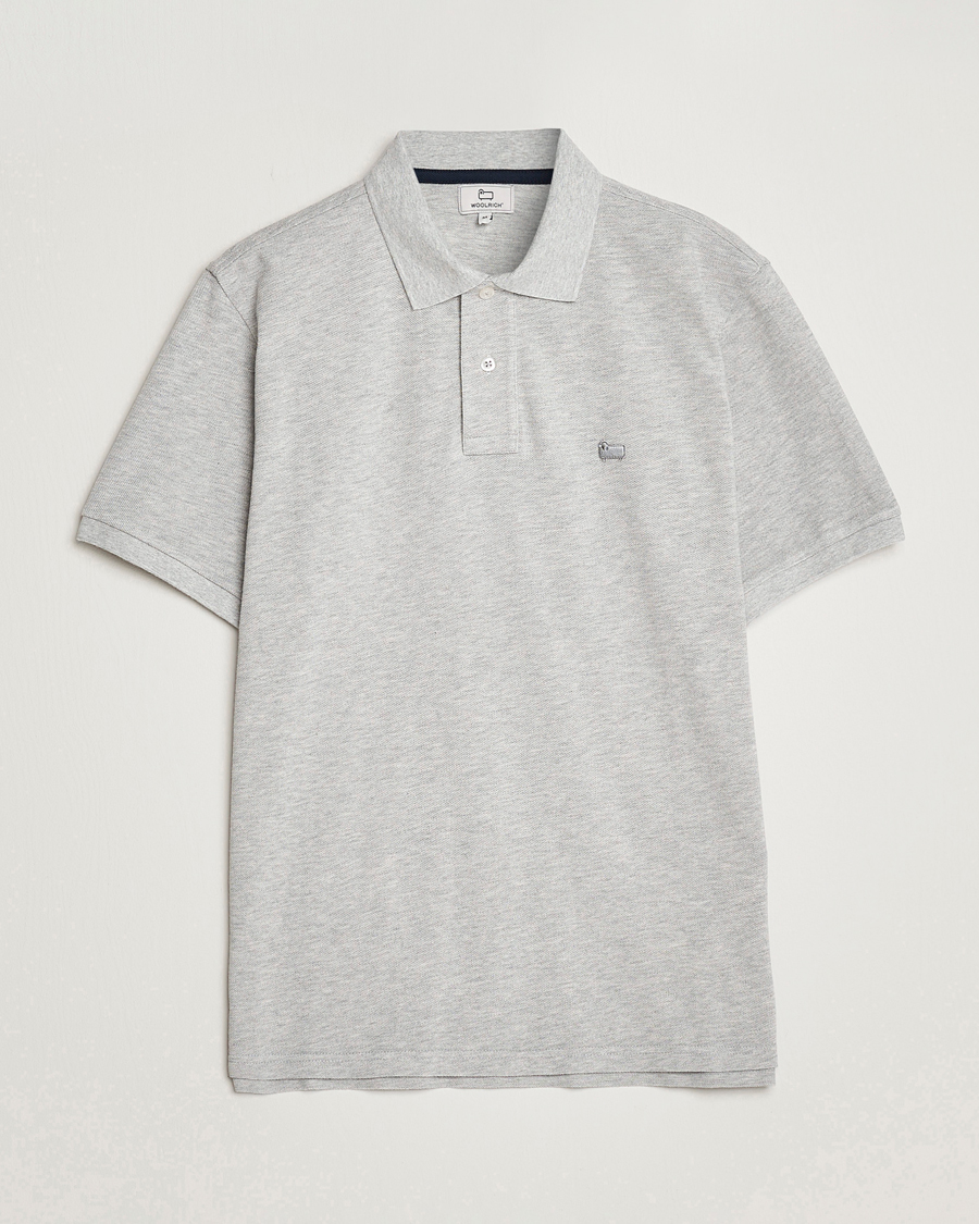 Mies | Pikeet | Woolrich | Classic American Polo Light Grey Melange