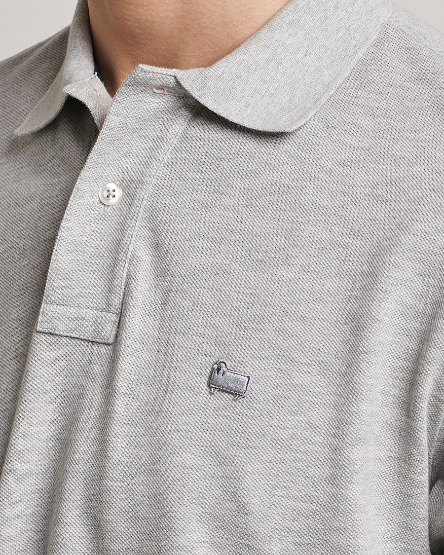Mies | Pikeet | Woolrich | Classic American Polo Light Grey Melange
