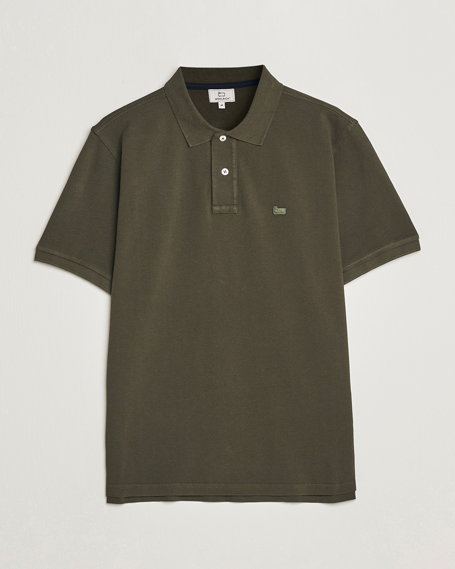 Mies | Pikeet | Woolrich | Classic American Polo Dark Green
