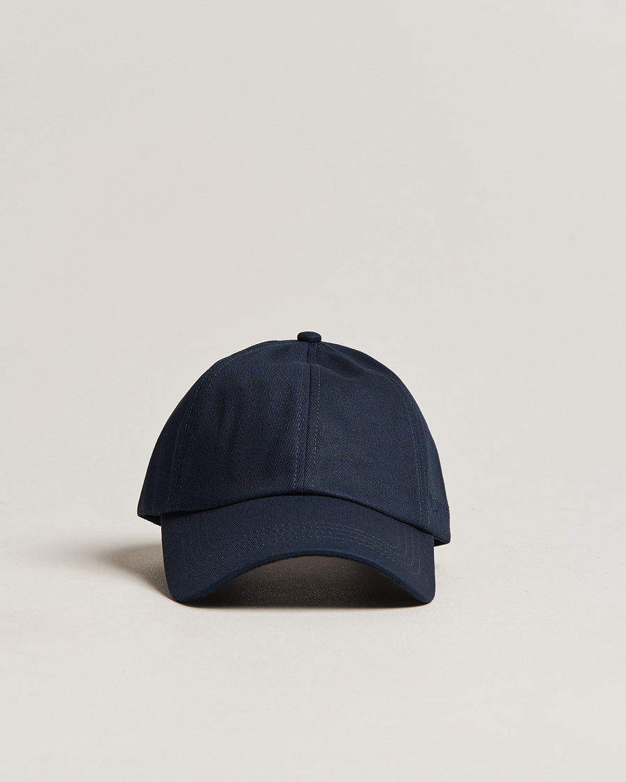 Mies | Woolrich Logo Baseball Cap Melton Blue | Woolrich | Logo Baseball Cap Melton Blue