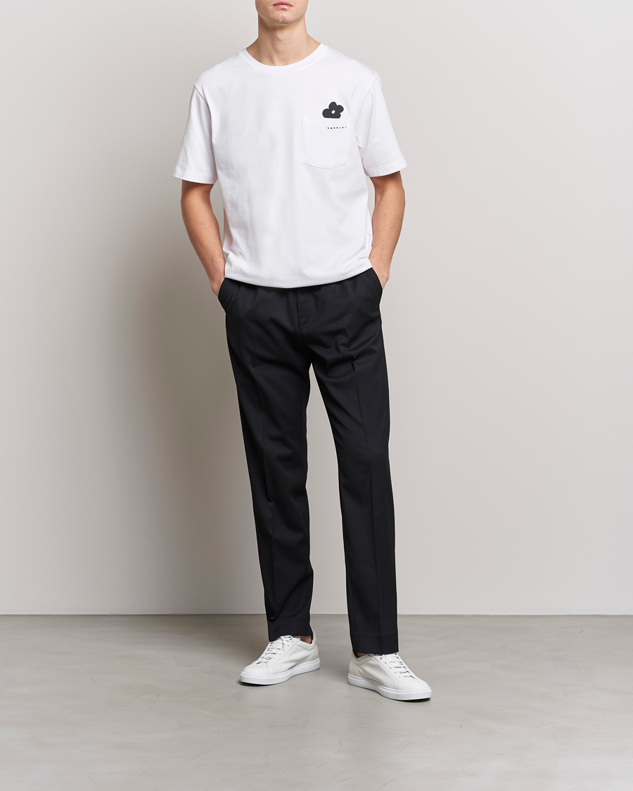 Mies | T-paidat | Lardini | Fiore Tasca Printet Logo T-Shirt White