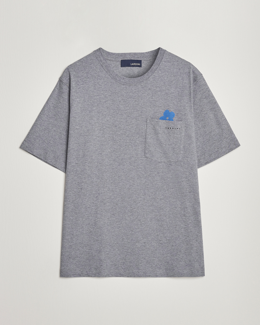 Mies | T-paidat | Lardini | Fiore Tasca Printet Logo T-Shirt Grey