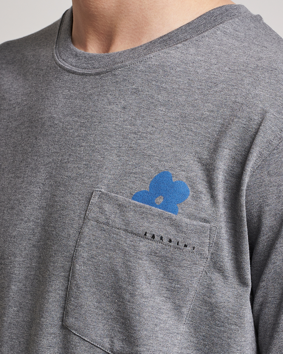 Mies | T-paidat | Lardini | Fiore Tasca Printet Logo T-Shirt Grey