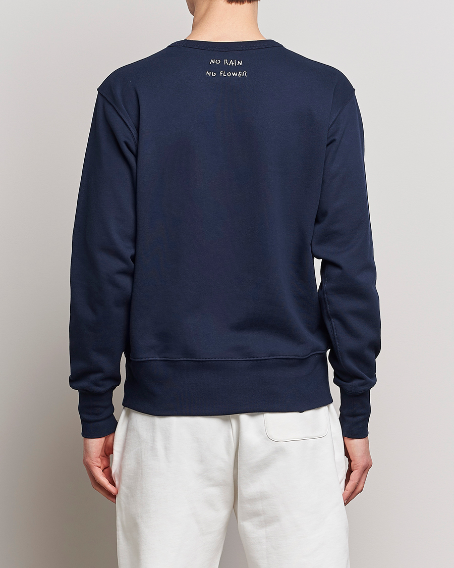 Mies | Puserot | Lardini | Cotton Embroidery Logo Sweatshirt Navy