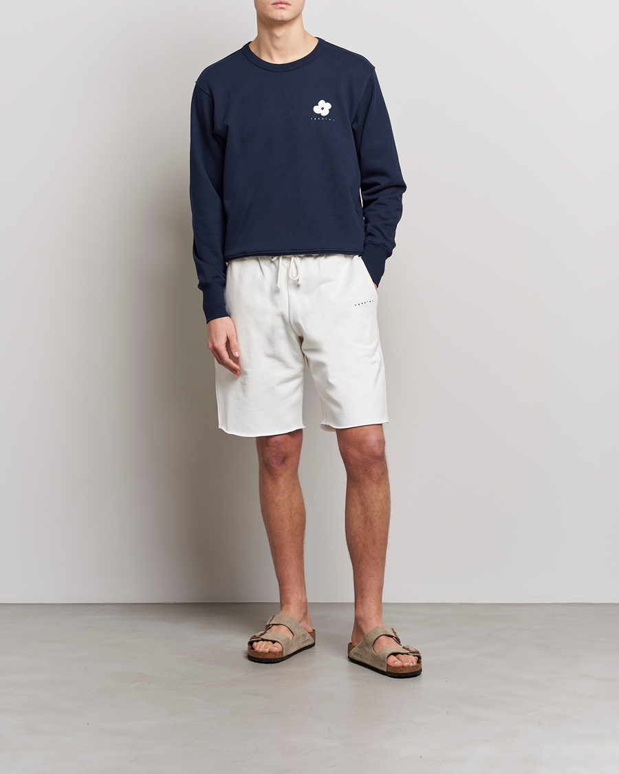 Mies | Shortsit | Lardini | Cotton Embroidery Shorts White