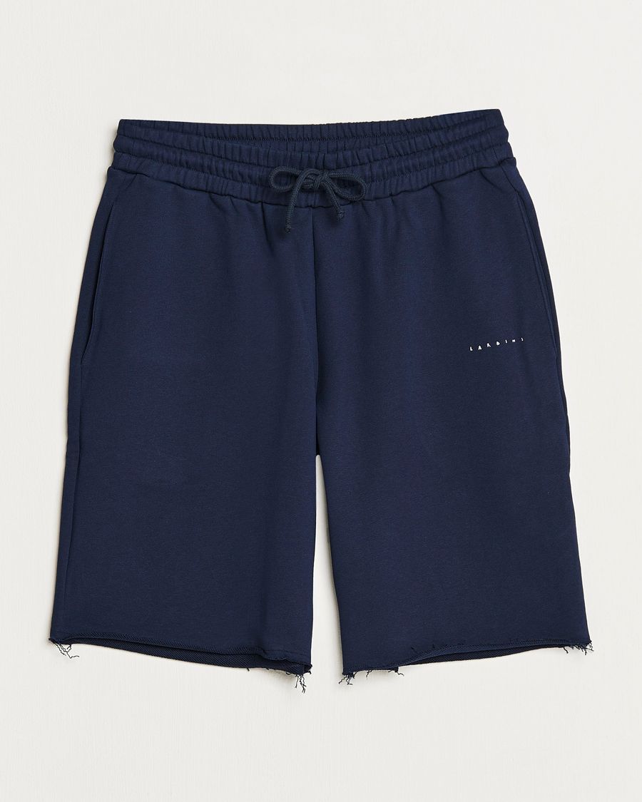 Mies | Shortsit | Lardini | Cotton Embroidery Shorts Navy
