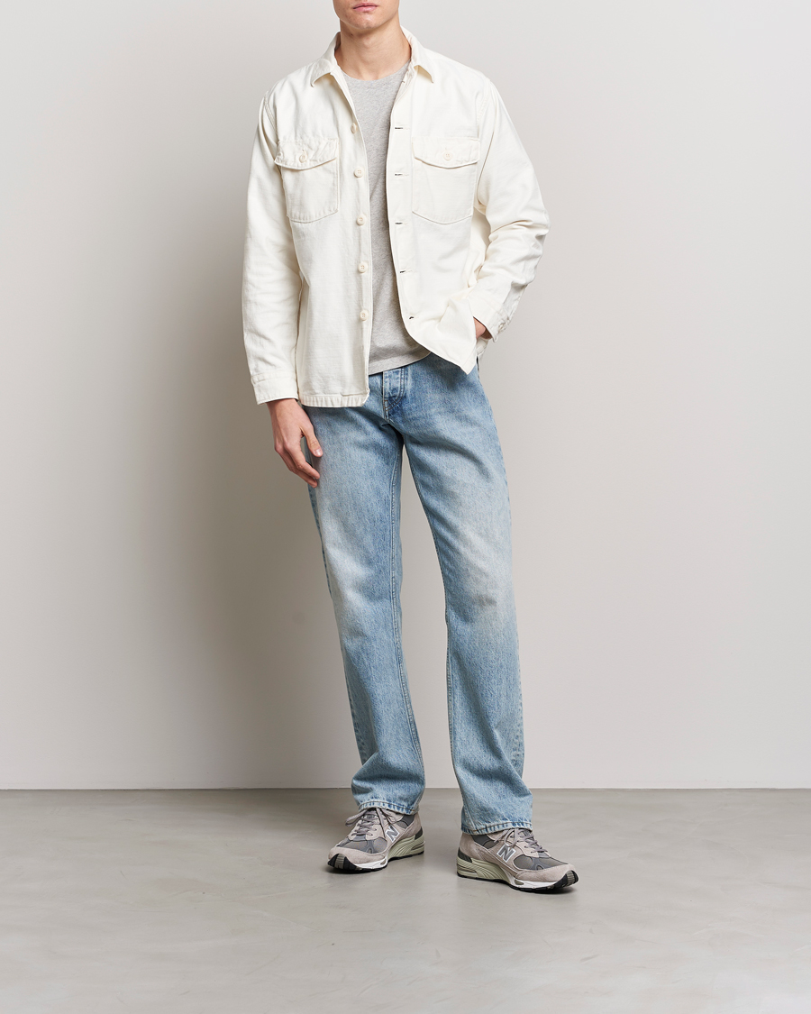 Mies | Kauluspaidat | orSlow | Cotton Sateen US Army Overshirt Ecru