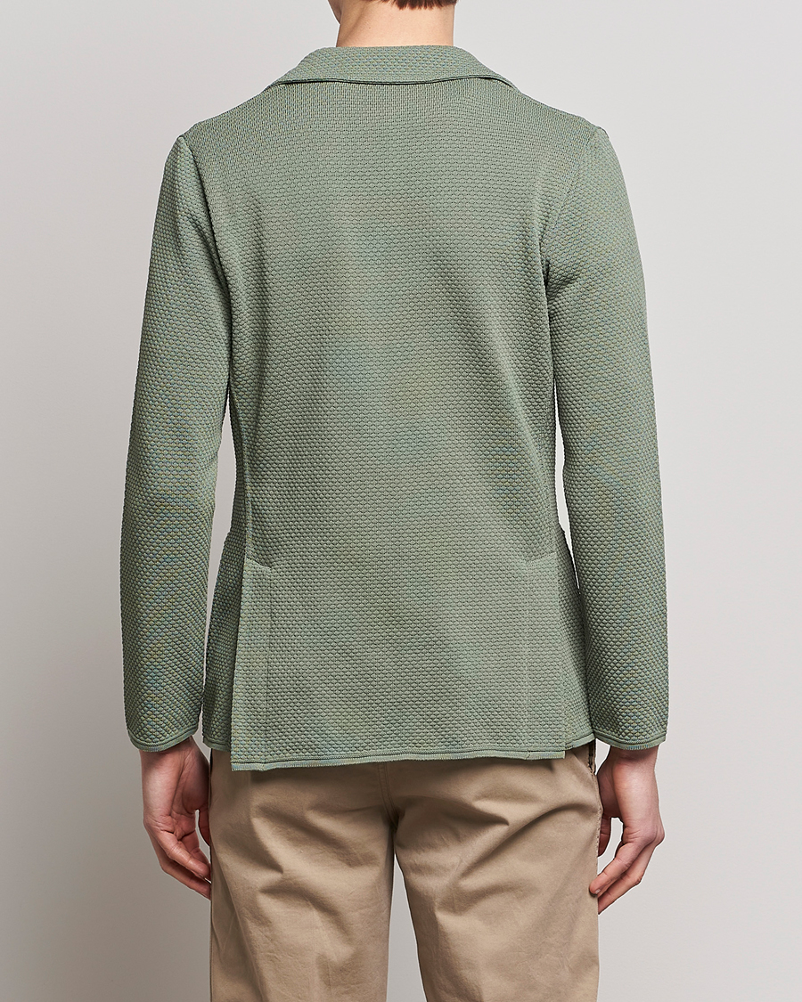 Mies | Pikkutakit | Lardini | Knitted Structure Cotton Blazer Soft Green