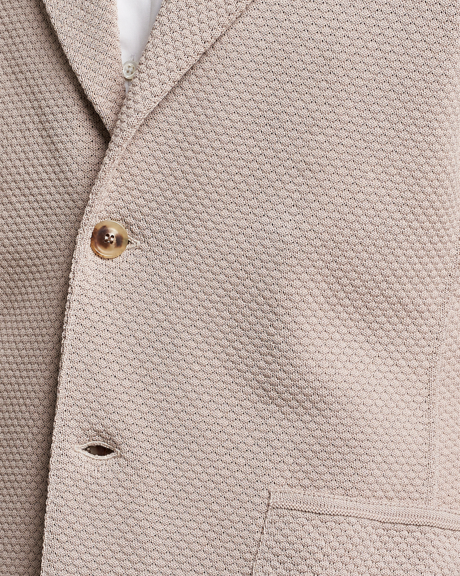 Mies | Pikkutakit | Lardini | Knitted Structure Cotton Blazer Beige