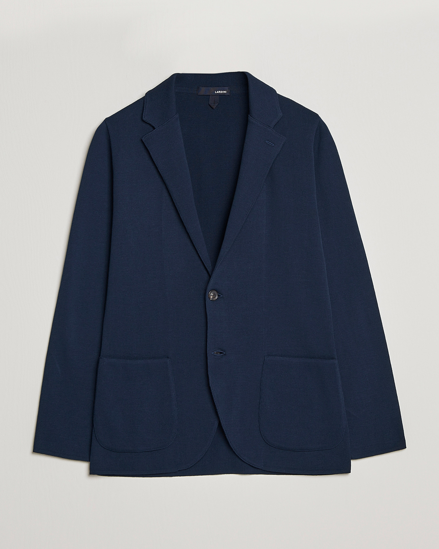 Mies | Pikkutakit | Lardini | Knitted Cotton Blazer Navy