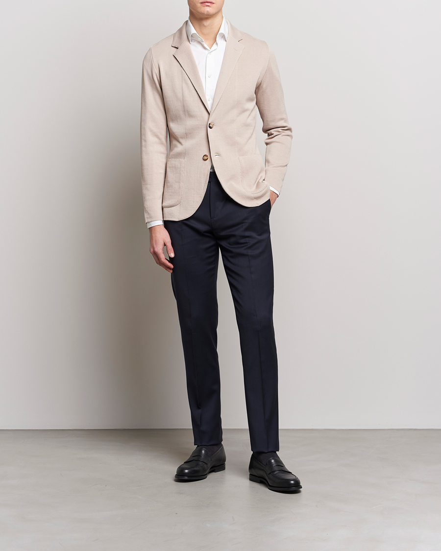 Mies | Pikkutakit | Lardini | Knitted Cotton Blazer Beige