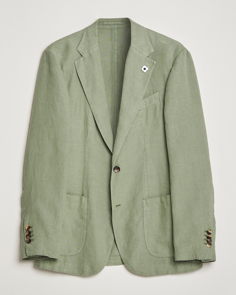 Mies | Pikkutakit | Lardini | Patch Pocket Linen Blazer Olive