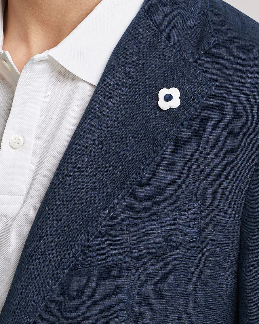 Mies | Pikkutakit | Lardini | Patch Pocket Linen Blazer Navy