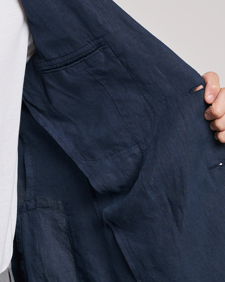 Mies | Pikkutakit | Lardini | Patch Pocket Linen Blazer Navy