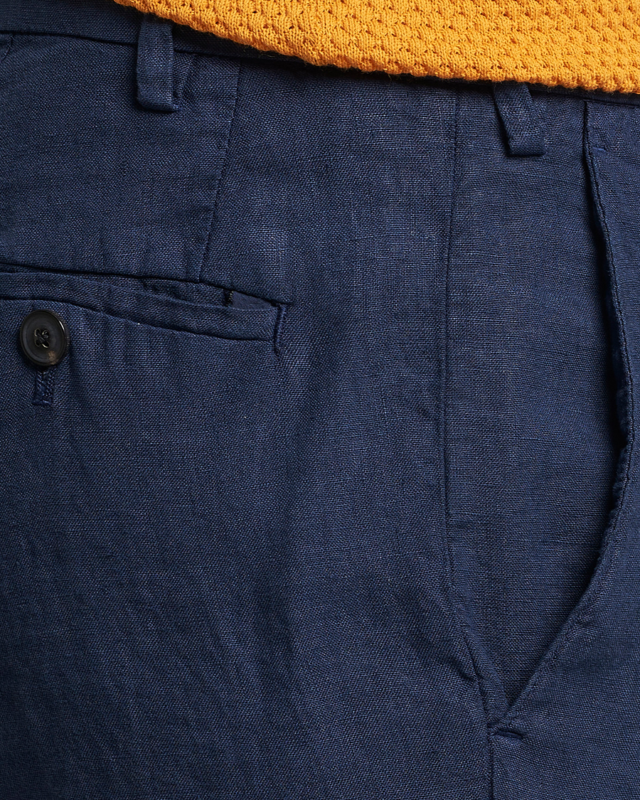 Mies | Shortsit | Lardini | Linen Shorts Navy