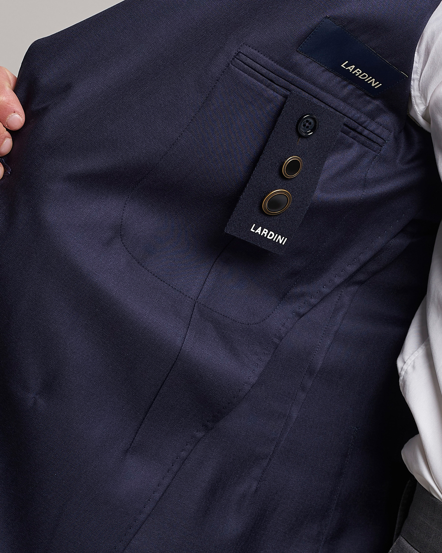 Mies | Pikkutakit | Lardini | Soft Double Breasted Cashmere/Silk Blazer Navy