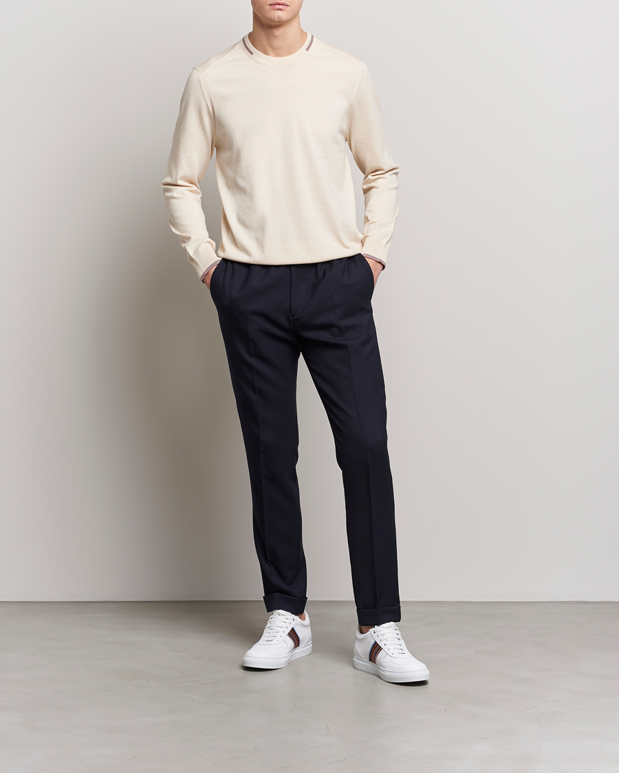 Mies | Puserot | Paul Smith | Organic Cotton Knitted Sweater Off White