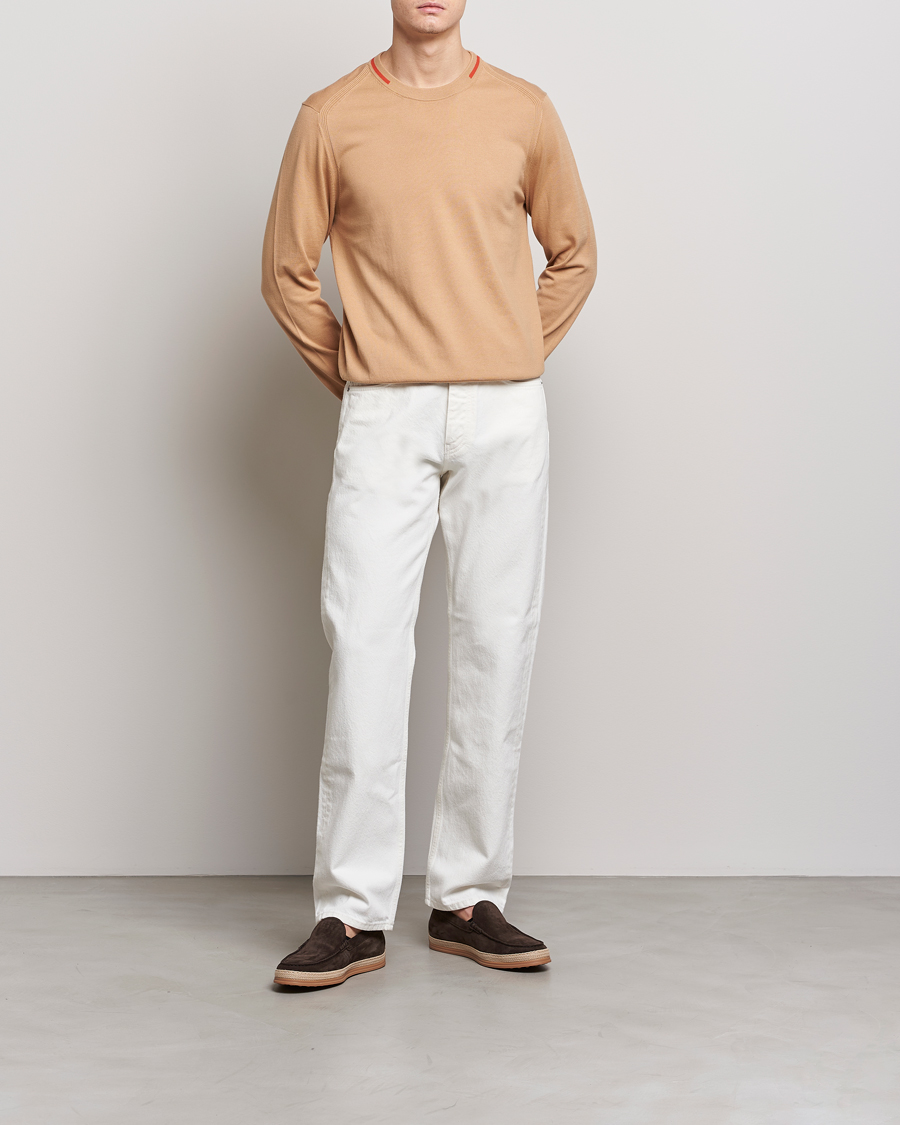 Mies | Puserot | Paul Smith | Organic Cotton Knitted Sweater Light Beige