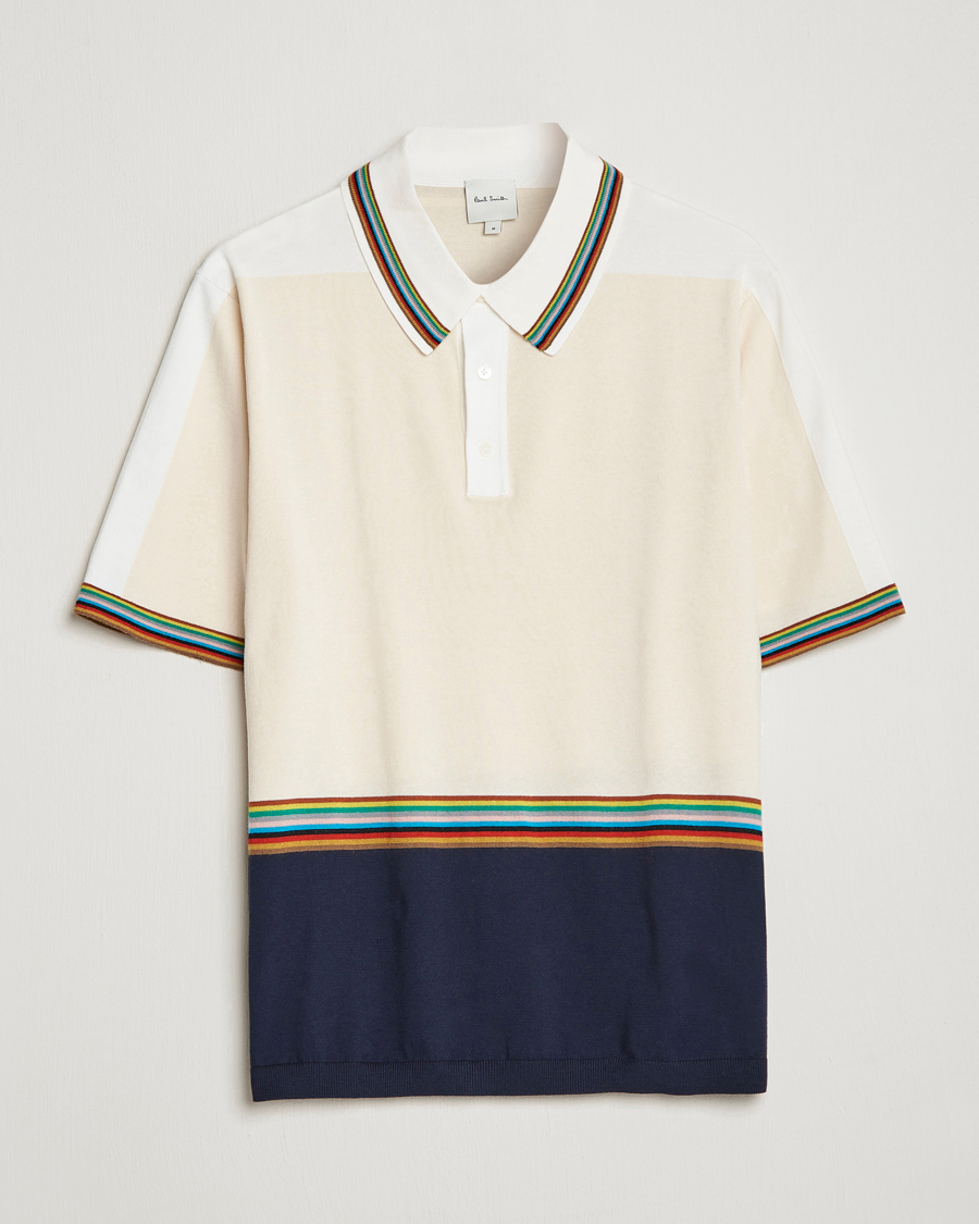 Mies | Puserot | Paul Smith | Organic cotton Knitted Polo White