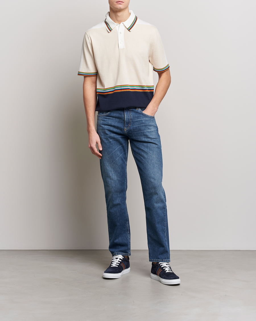Mies | Puserot | Paul Smith | Organic cotton Knitted Polo White