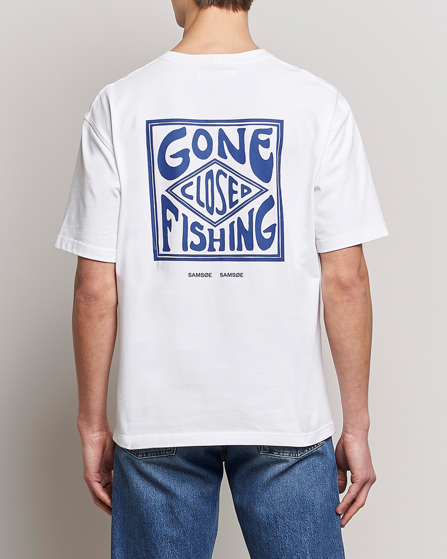 Mies | T-paidat | Samsøe Samsøe | Samsøe & Samsøe Gone Fishing T-Shirt White