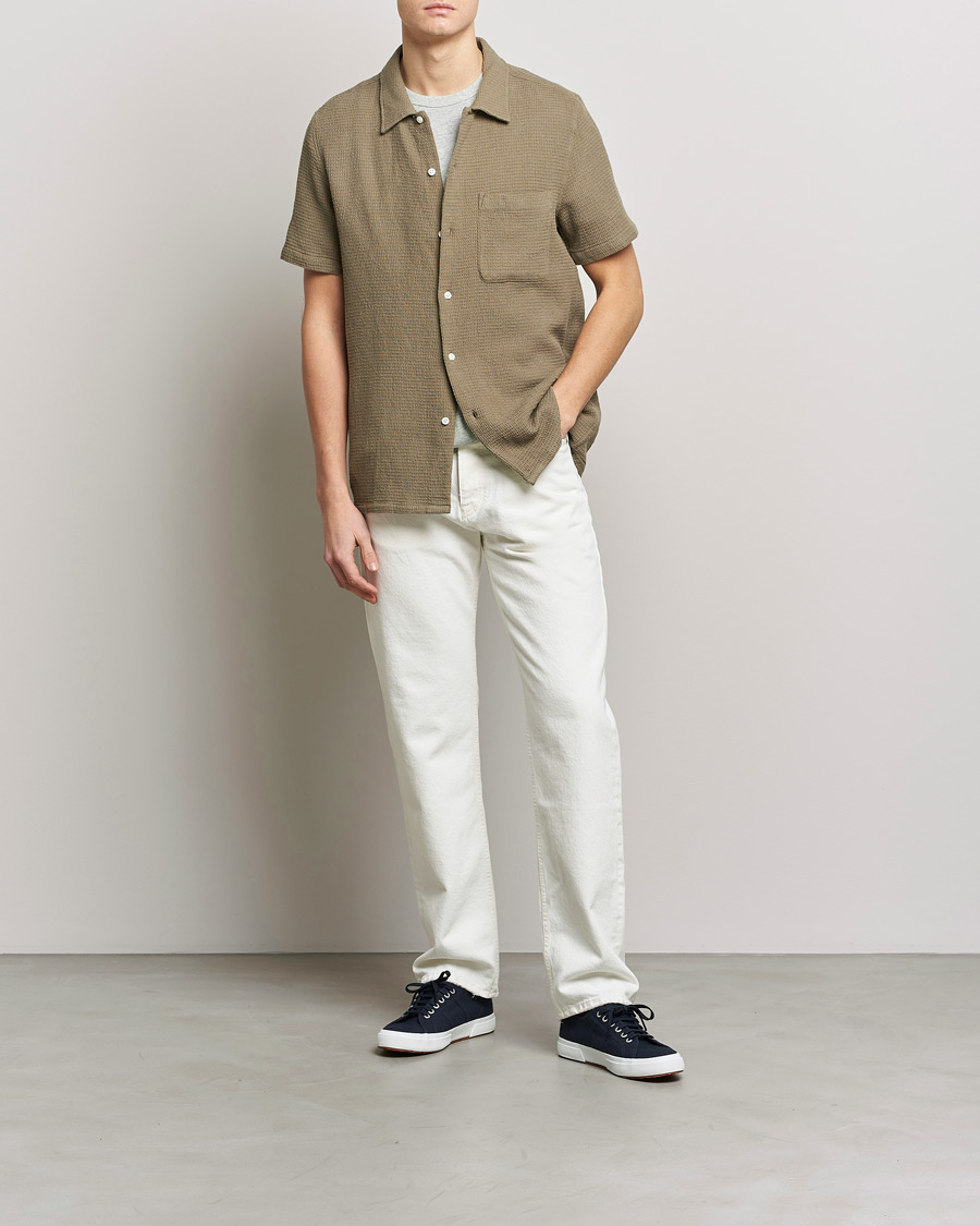 Mies | Kauluspaidat | Samsøe Samsøe | Samsøe & Samsøe Avan Organic Cotton Short Sleeve Shirt Brindle