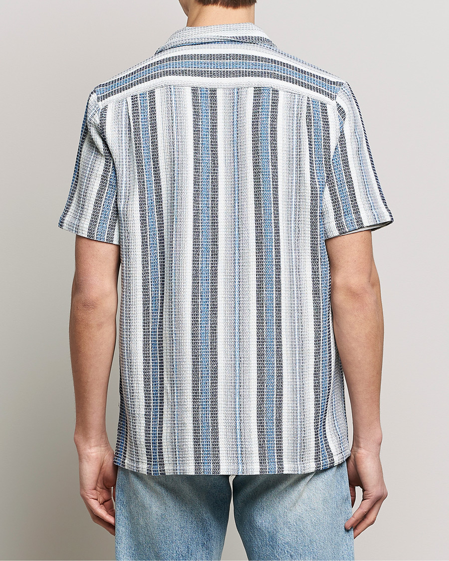 Mies | Kauluspaidat | Samsøe Samsøe | Samsøe & Samsøe Avan Organic Cotton Short Sleeve Shirt Blue Stripe