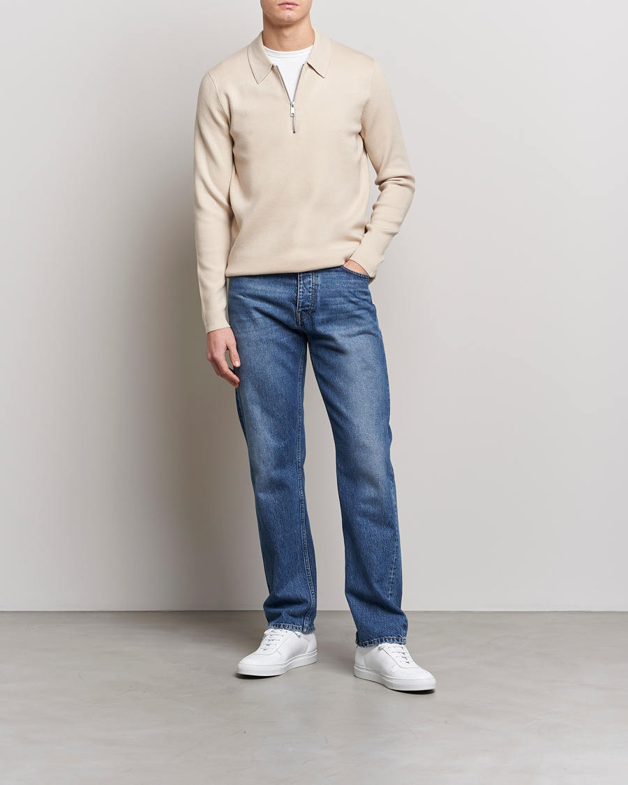 Mies | Puserot | Samsøe Samsøe | Samsøe & Samsøe Guna Half Zip Sweater Oatmeal