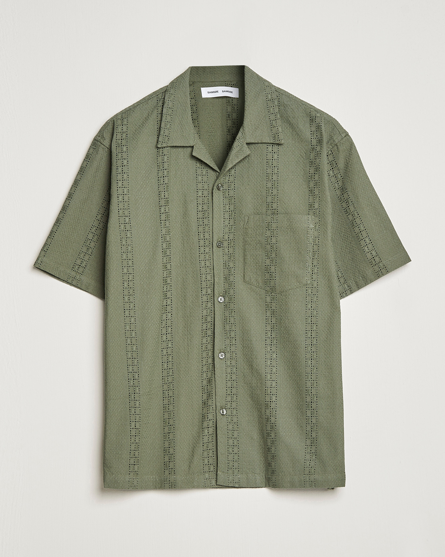 Mies | Kauluspaidat | Samsøe Samsøe | Samsøe & Samsøe Emerson Cotton Short Sleeve Shirt Beetle