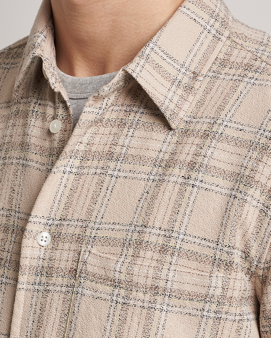 Mies | Kauluspaidat | Samsøe Samsøe | Samsøe & Samsøe Liam Organic Cotton Overshirt Oatmeal Check