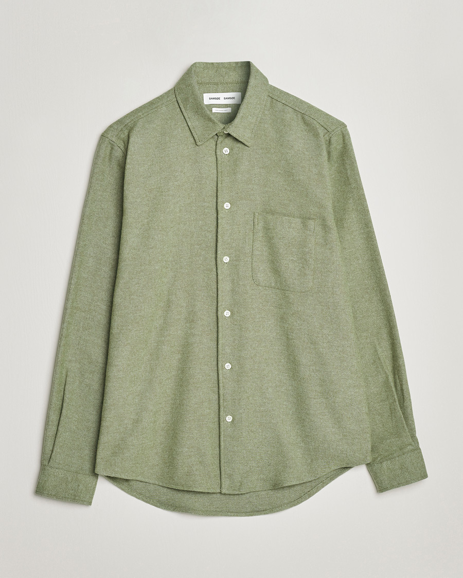 Mies | Kauluspaidat | Samsøe Samsøe | Samsøe & Samsøe Liam Organic Cotton Shirt Basil Melange