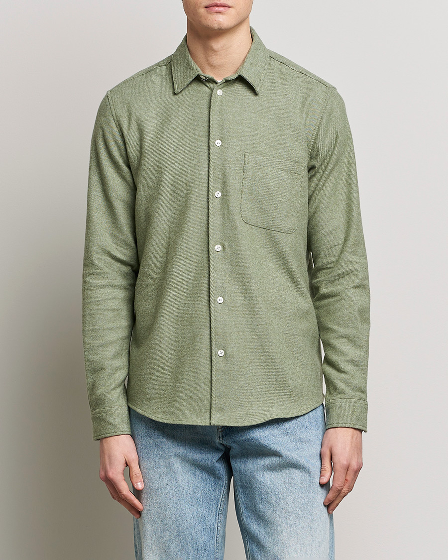 Mies | Kauluspaidat | Samsøe Samsøe | Samsøe & Samsøe Liam Organic Cotton Shirt Basil Melange
