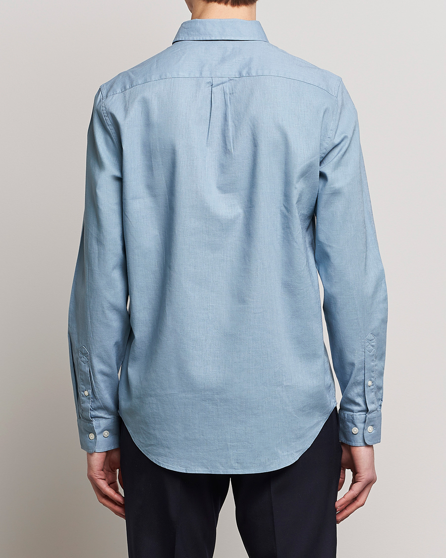 Mies | Kauluspaidat | Samsøe Samsøe | Samsøe & Samsøe Liam Linen Cotton Shirt Ashley Blue