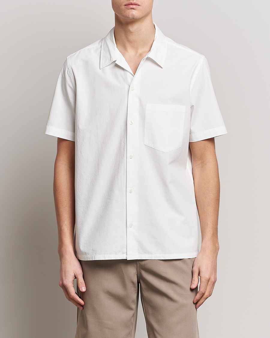Mies |  | Samsøe & Samsøe | Avan Organic Cotton Short Sleeve Shirt White
