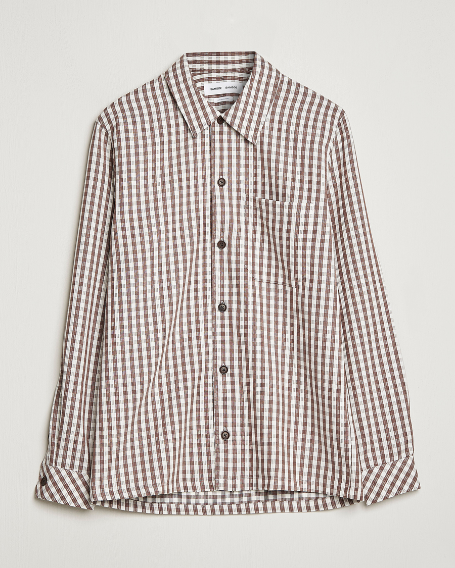 Mies | Kauluspaidat | Samsøe Samsøe | Samsøe & Samsøe Taka Cotton Lyocell Overshirt Dark Earth