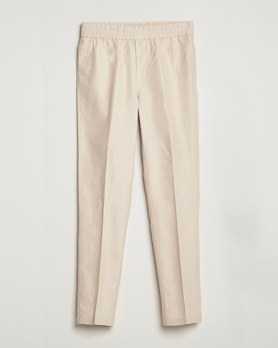 Mies | Housut | Samsøe Samsøe | Samsøe & Samsøe Smithy Linen Cotton Trousers Oatmeal