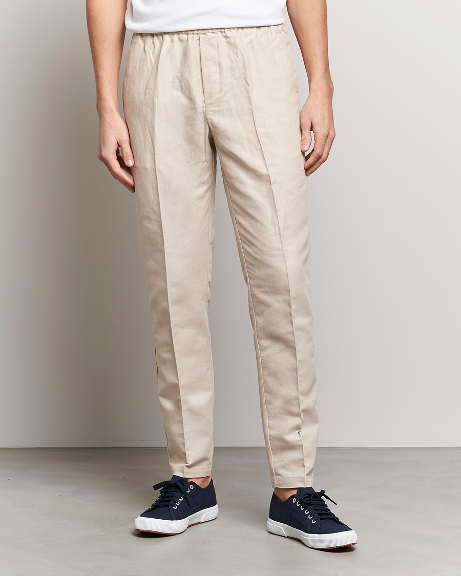 Mies | Housut | Samsøe & Samsøe | Smithy Linen Cotton Trousers Oatmeal