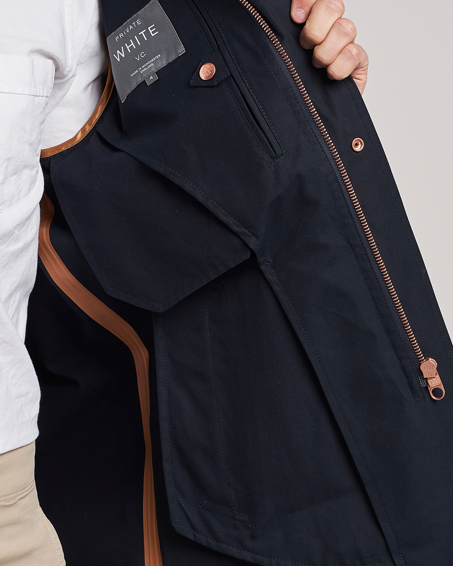 Mies | Takit | Private White V.C. | Unlined Cotton Ventile Mac Coat 3.0 Midnight