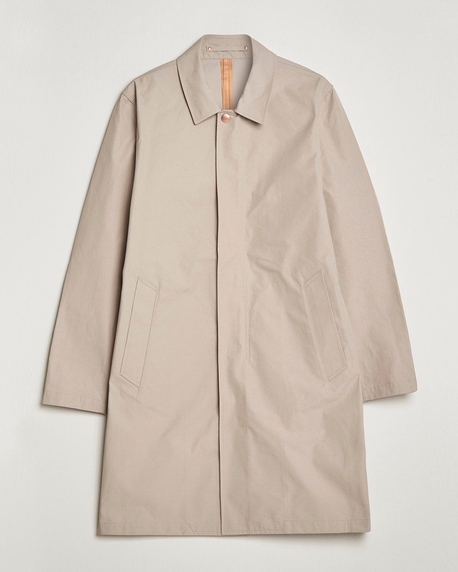 Mies | Takit | Private White V.C. | Unlined Cotton Ventile Mac Coat 3.0 Plaza Taupe
