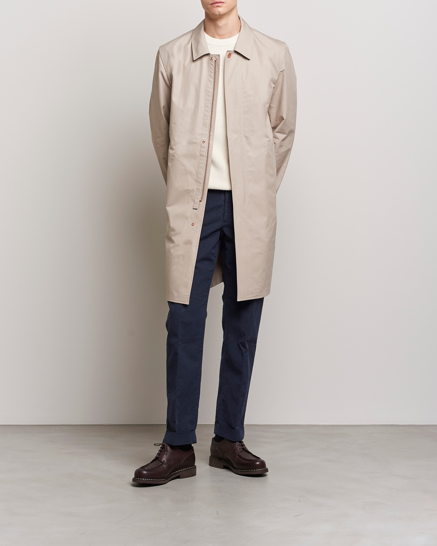 Mies | Takit | Private White V.C. | Unlined Cotton Ventile Mac Coat 3.0 Plaza Taupe