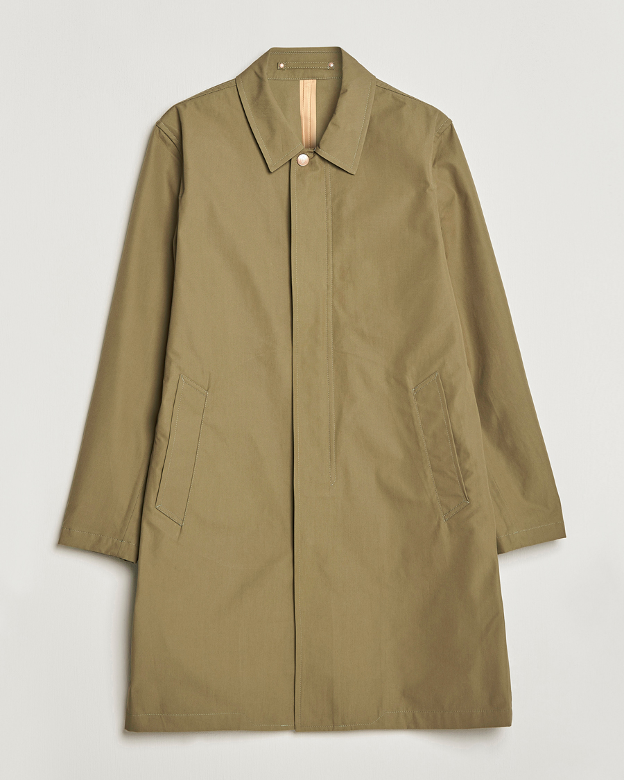 Mies | Takit | Private White V.C. | Unlined Cotton Ventile Mac Coat 3.0 Sage