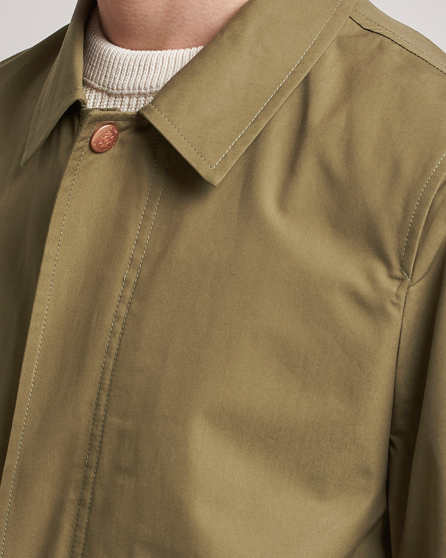 Mies | Takit | Private White V.C. | Unlined Cotton Ventile Mac Coat 3.0 Sage
