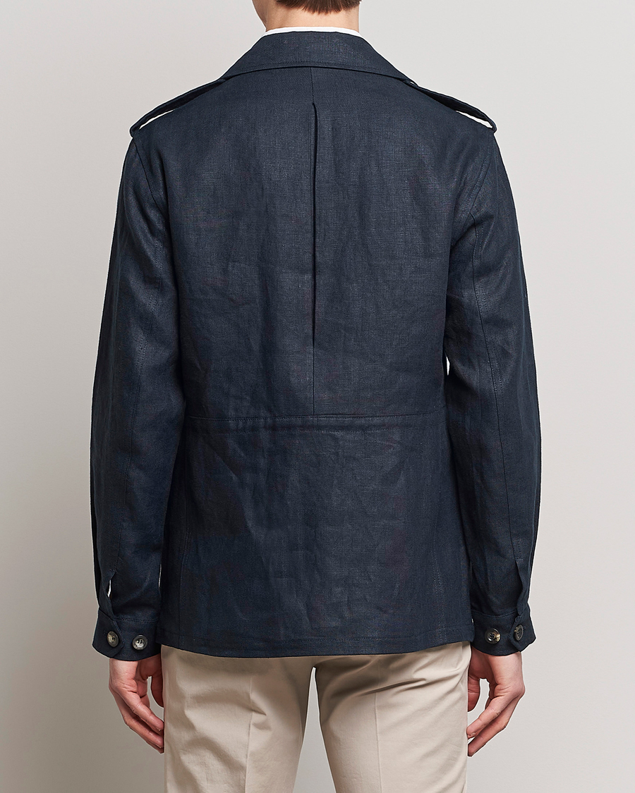 Mies | Takit | Private White V.C. | Linen Field Jacket Navy