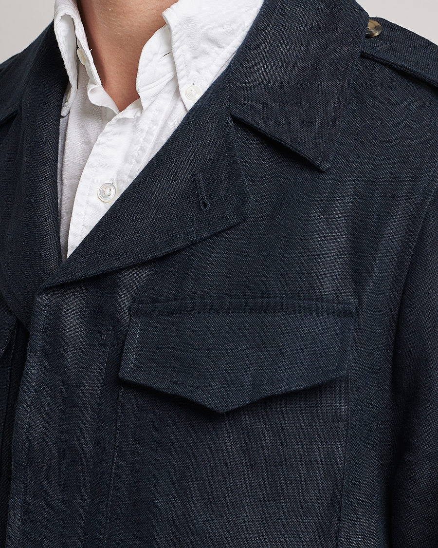 Mies | Takit | Private White V.C. | Linen Field Jacket Navy