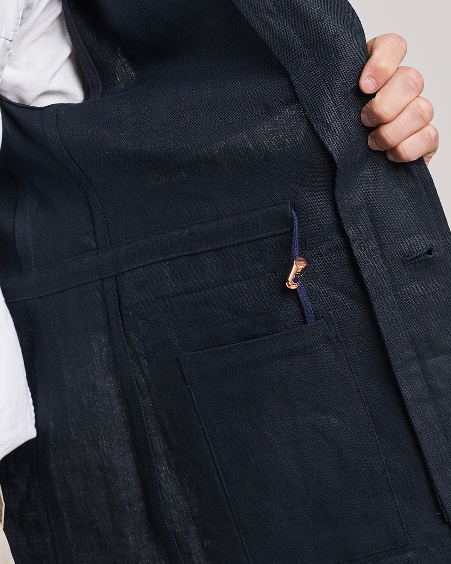 Mies | Takit | Private White V.C. | Linen Field Jacket Navy