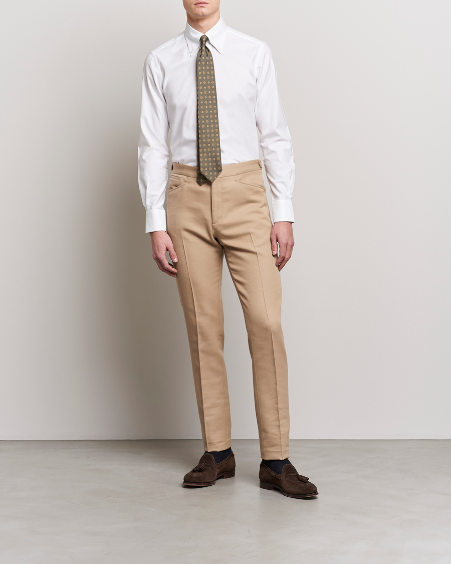 Mies | Kauluspaidat | 100Hands | Gold Line Natural Stretch Oxford Shirt White