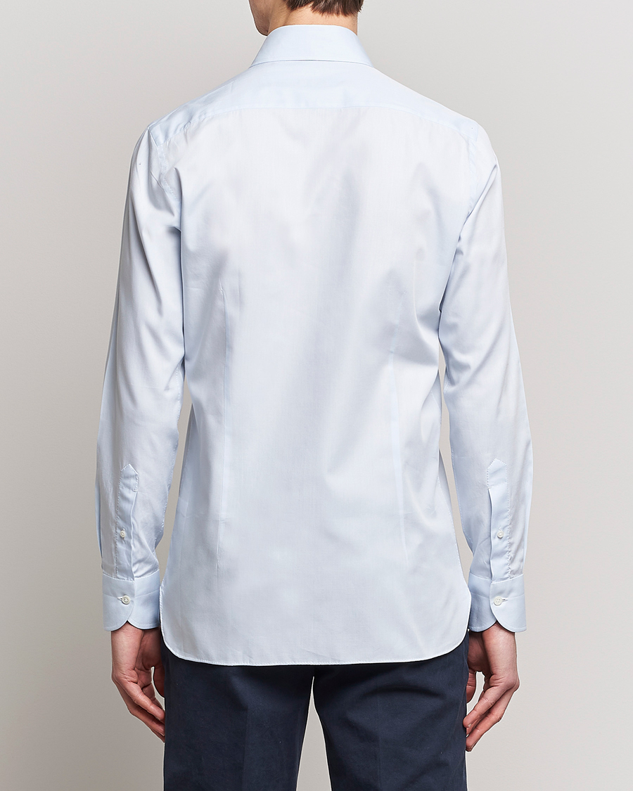 Mies | Kauluspaidat | 100Hands | Gold Line Cotton Twill Cut Away Shirt Light Blue