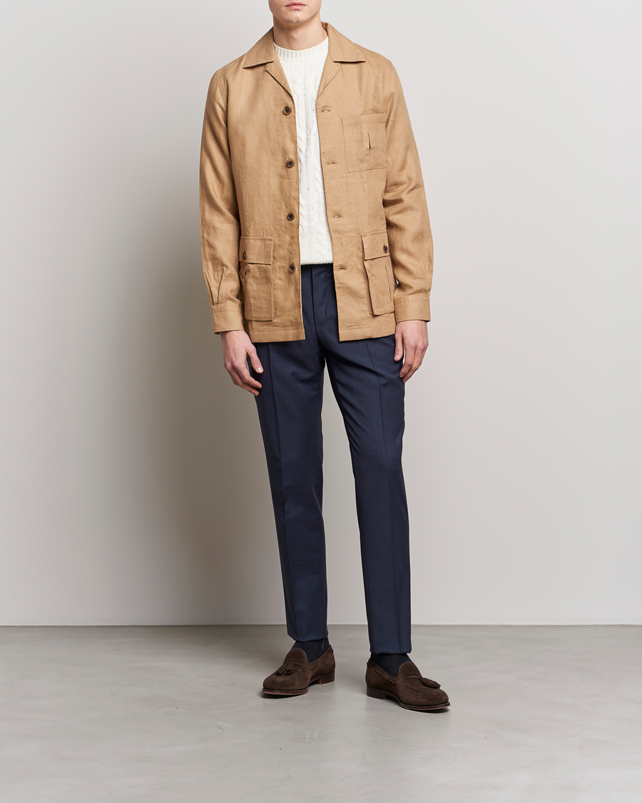 Mies | Takit | 100Hands | Linen Travellers Jacket Beige